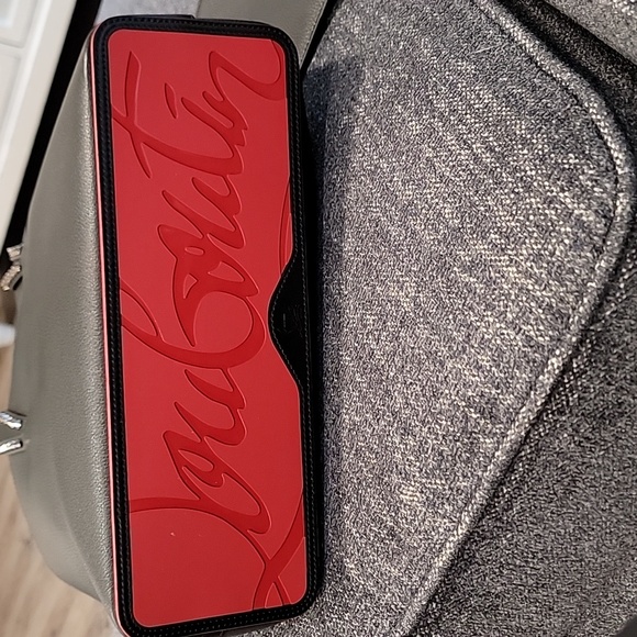 Christian LouBoutin Black and Red Tote Bag with Pouch - Picture 2 of 6